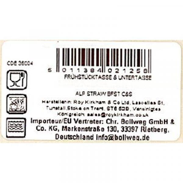 Frühstückstasse 450ml Erdbeeren (Alpine Strawberry) von Roy Kirkham